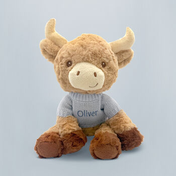 Personalised Harriet Highland Cow Soft Toy, 4 of 11