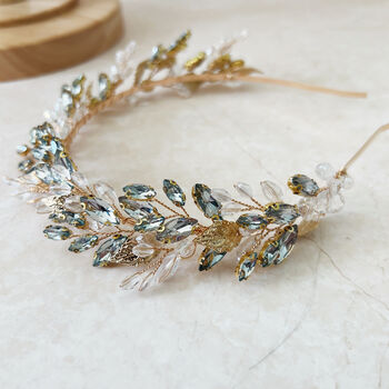 Pale Green Crystal Tiara, 4 of 6