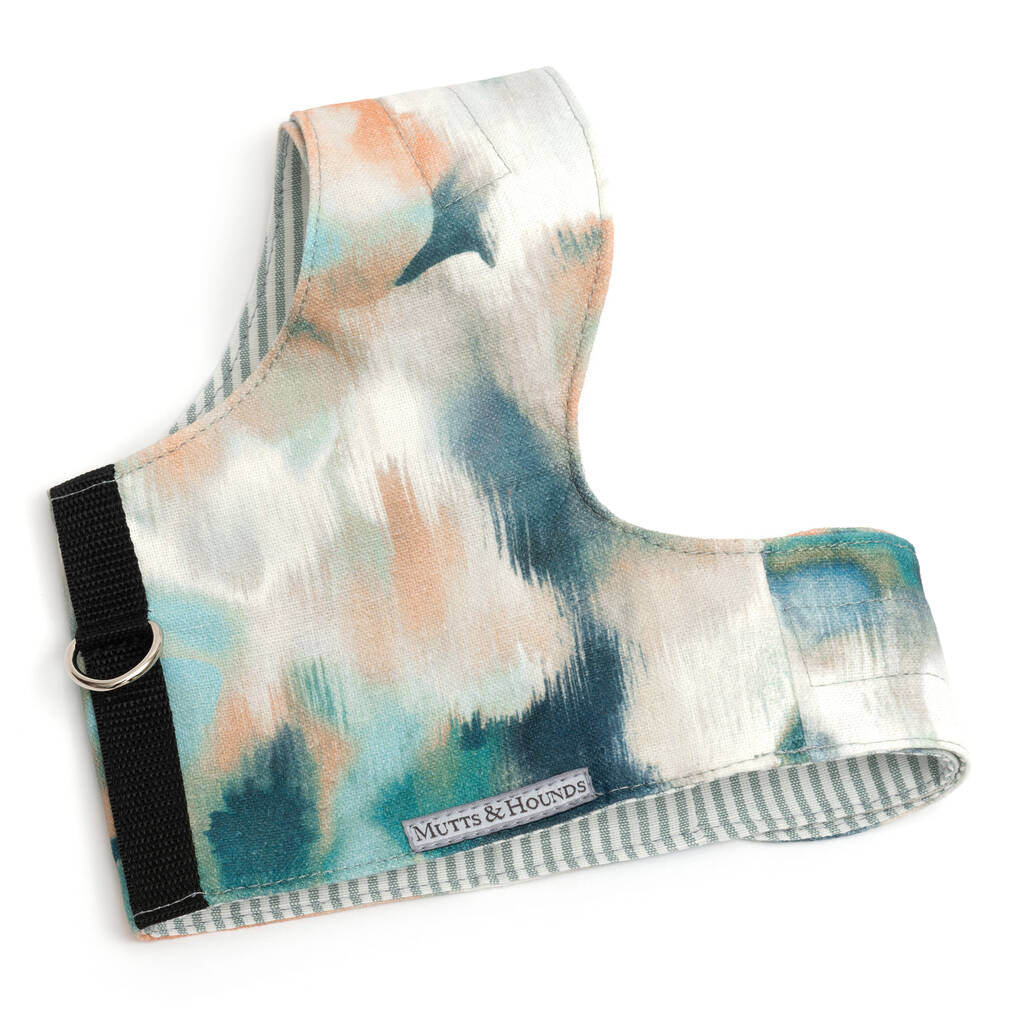 Watercolour Cotton Dog Harness By Mutts & Hounds