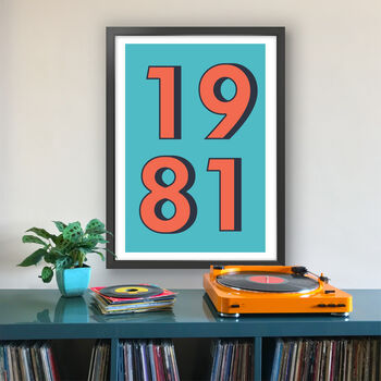 1981 Personalised Year Typography Print, 11 of 11