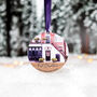 Our First Home Family Wooden Christmas Ornament, thumbnail 7 of 7