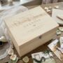 Personalised Wooden Engraved Wedding Keepsake Memory Box, thumbnail 1 of 9