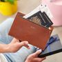 Personalised Double Sided Zip Leather Travel Wallet With Hot Stamped Name Or Initials, thumbnail 5 of 6