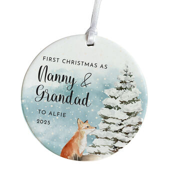 Nanny And Grandad Personalised First Christmas Ornament, 3 of 7