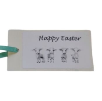 Happy Easter Day Sheep Lamb Soft Toy Set With Gift Bag, 5 of 7