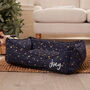 Personalised Navy Star Pet Bed, thumbnail 1 of 7