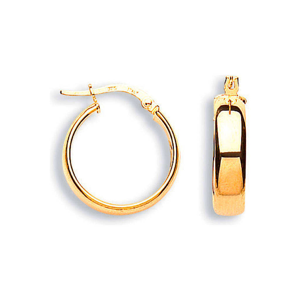 Urban Edge 9 K Solid Gold Tube Hoop Earrings
