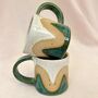 Green Marble Ceramic Wavy Mug, thumbnail 3 of 3