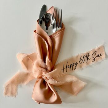 Personalised Ribbon Ties And Optional Napkins, 6 of 8