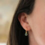 Hampton Silver And Emerald Interchangeable Hoop Earrings, thumbnail 2 of 4