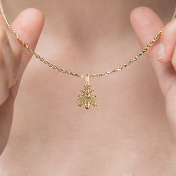 Queen Bee Necklace In 18ct Gold Plated Sterling Silver, 3 of 11