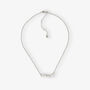 Nami 925 Sterling Silver Plated Cz Stone Wave Necklace, thumbnail 3 of 5