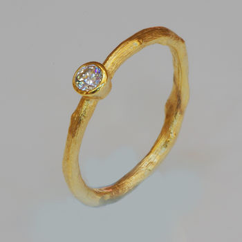 Gold And Diamond Solitaire Engagement Ring, 2 of 5