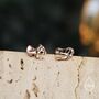 Mismatched Dinosaur Fossil Stud/Screw Back Earrings In Sterling Silver, thumbnail 6 of 12