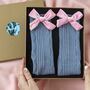 Personalised Velvet Bow Bamboo Socks Gift For Her, thumbnail 4 of 6