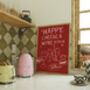 Happy Cheese And Wine Season Christmas Print, thumbnail 1 of 4