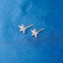 April Birthstone Flower Stud Earrings, thumbnail 6 of 7
