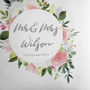Personalised Floral Wedding Cushion, thumbnail 2 of 3