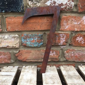 Large Rusted Metal House Numbers, 9 of 11
