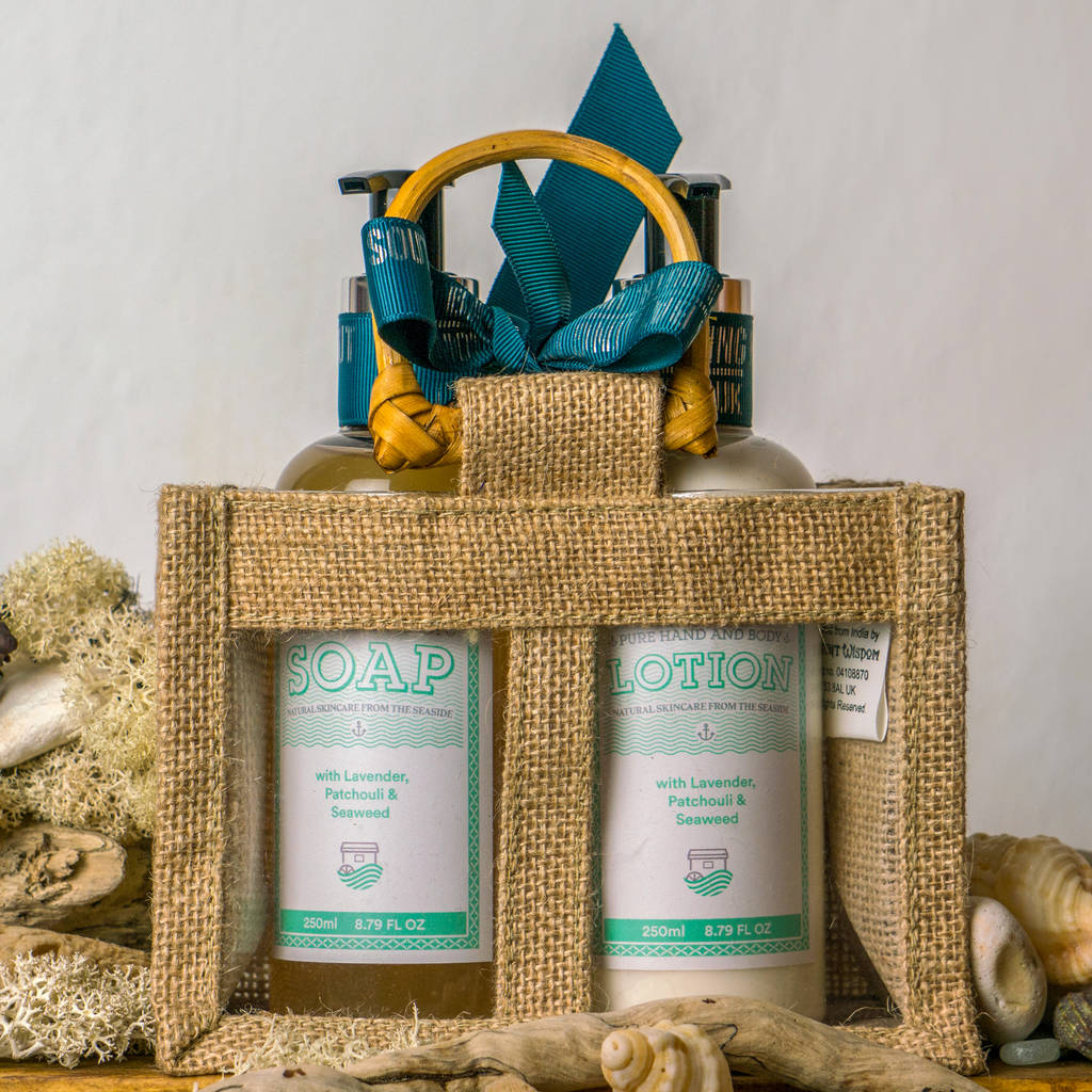 pure hand and body lotion and soap duo by southsea bathing hut