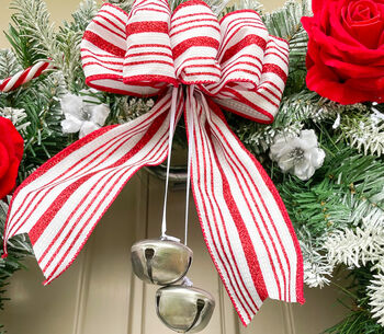 Candy Cane Forest Luxury Faux Christmas Wreath, 8 of 10