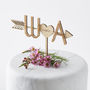 Personalised Arrow Initial Cake Topper, thumbnail 9 of 11