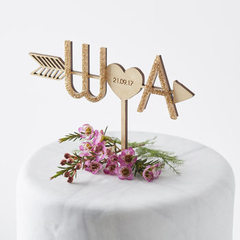 Personalised Arrow Initial Cake Topper, 9 of 11