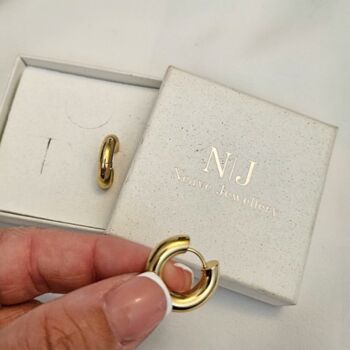 Gold Filled Round Hoop Earrings, 4 of 5