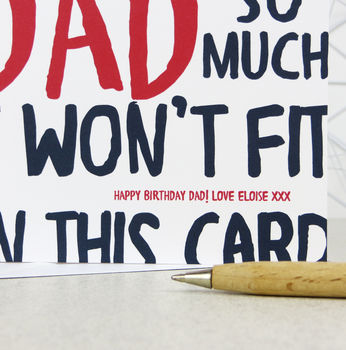 Love My/Our Dad/Daddy Birthday Card By Wink Design