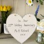 Personalised Anniversary Names Wooden Heart, thumbnail 3 of 7