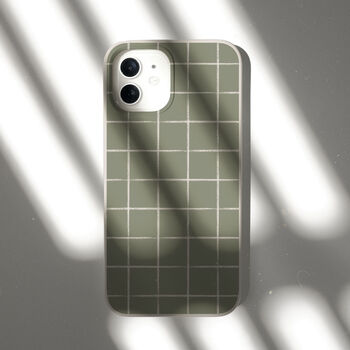 Chalk Grid Biodegradable Phone Case, 8 of 8