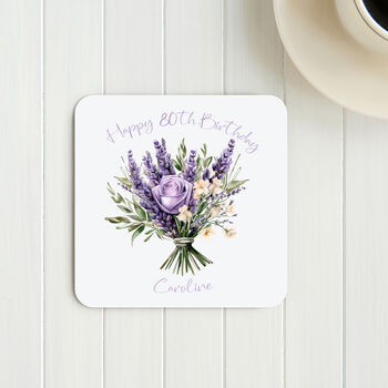 Personalised 80th Birthday Flowers Card, 2 of 2