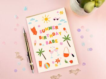 Summer Birthday Babe Card, 2 of 3
