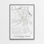 Watford Fc Poster Vicarage Road Football Map Print, thumbnail 1 of 4