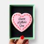 Happy Mother's Day Love Heart Printed Iced Biscuit Letterbox Gift, thumbnail 1 of 11