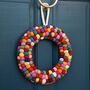 Felt Multicoloured Wreath, thumbnail 2 of 3