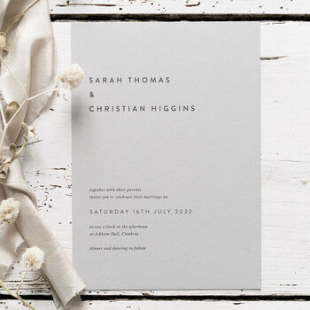 Grey Wedding Invitations, 2 of 11
