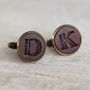 Personalised Leather Initial Cufflinks, thumbnail 7 of 12