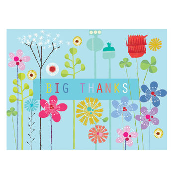 Mini Floral Big Thanks Card, 2 of 2
