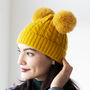 Cable Knit Duo Pom Knit Hat, thumbnail 5 of 6