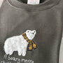 Embroidered 'Polar Bear' Beary Christmas Jumper, thumbnail 1 of 5