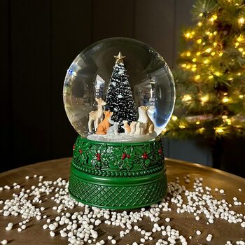 Music And Lights Christmas Tree Snowglobe, 3 of 3