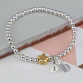 Personalised Jess Gold Plated Star Bracelet, 3 of 7