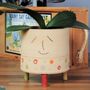 Smiley Face Personalised Ceramic Plant Pot With Dots, thumbnail 6 of 9