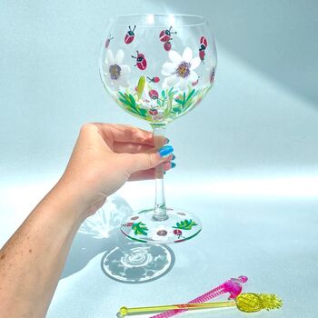 Hand Painted Gin Glass, 10 of 12