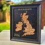 Pinnable Places I've Been Visited UK Cork Map Gift, thumbnail 1 of 7