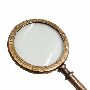25cm Bronze Magnifying Glass With Leather Case, 4 of 4