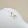 Personalised Sterling Silver Snowdrop Charm Necklace, thumbnail 1 of 6