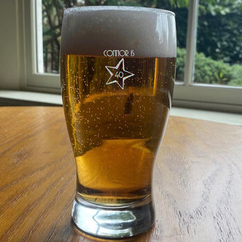 Personalised Engraved Pint Glass For 40th Birthday Gift, 5 of 10