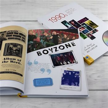 90's Music Decade Personalised Gift Music Lover Book, 6 of 9